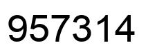 Number 957314 black image