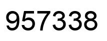 Number 957338 black image