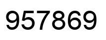 Number 957869 black image