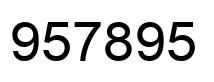 Number 957895 black image