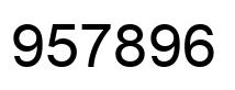 Number 957896 black image