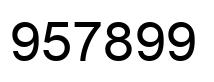 Number 957899 black image