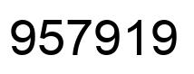 Number 957919 black image