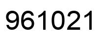 Number 961021 black image