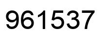Number 961537 black image