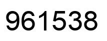 Number 961538 black image