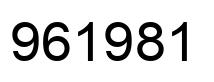 Número 961981 imagen negro