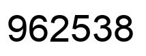 Número 962538 imagen negro