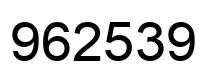 Número 962539 imagen negro
