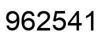 Número 962541 imagen negro