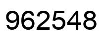 Número 962548 imagen negro