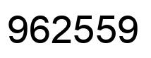 Number 962559 black image