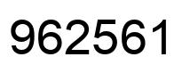Number 962561 black image