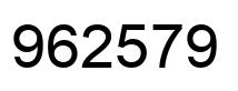 Number 962579 black image