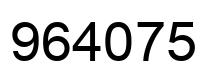 Number 964075 black image