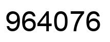Number 964076 black image