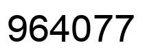 Number 964077 black image