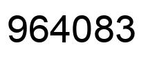 Number 964083 black image