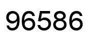 Número 96586 imagen negro