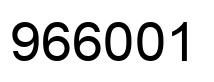 Number 966001 black image