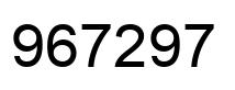 Número 967297 imagen negro