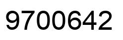 Number 9700642 black image
