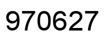 Number 970627 black image