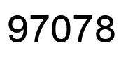 Number 97078 black image