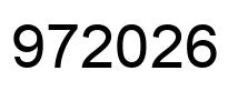 Number 972026 black image