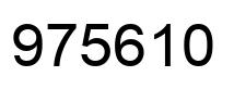 Number 975610 black image