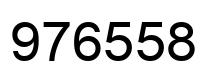 Number 976558 black image
