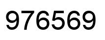Number 976569 black image