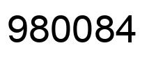 Número 980084 imagen negro