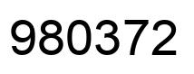 Number 980372 black image