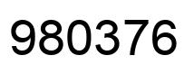 Number 980376 black image