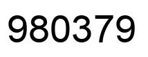 Number 980379 black image