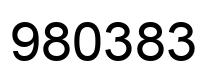 Number 980383 black image