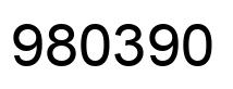 Number 980390 black image