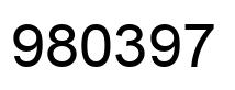 Number 980397 black image