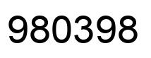 Number 980398 black image