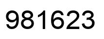 Number 981623 black image
