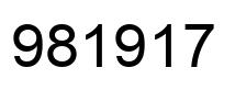 Number 981917 black image
