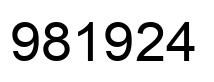 Number 981924 black image