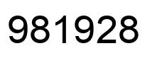 Number 981928 black image