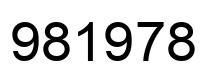 Number 981978 black image