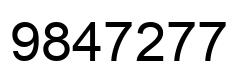 Number 9847277 black image