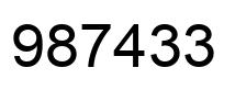 Número 987433 imagen negro