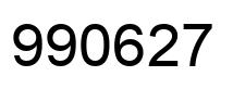 Number 990627 black image