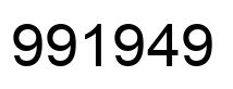 Number 991949 black image