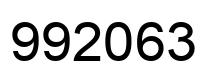 Number 992063 black image